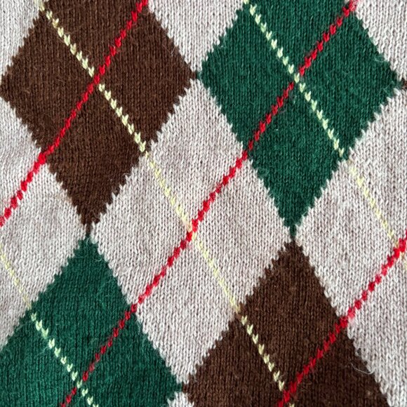 1940s 1950s Hand Knit Argyle Sweater & Matching Socks - Picture 8 of 14